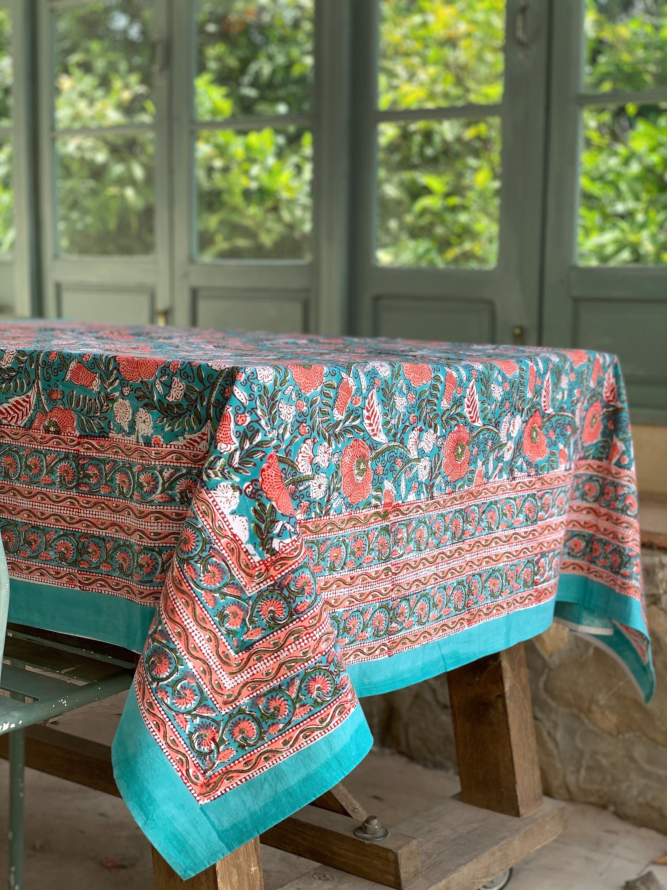 Mantel redondo de marfil con tinte natural y tejido turco natural, 100%  algodón, 160 cm, 63'' DOT by ShazHa Crafts -  España